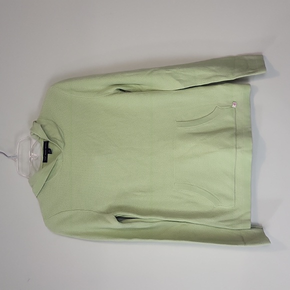 BROOKS BROTHERS 365 Lime Green Cotton Thermal Kangaroo Pocket Hoodie - Picture 1 of 12
